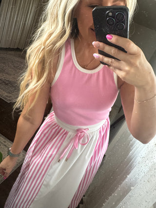 Pretty In Pink Tank Midi Dress