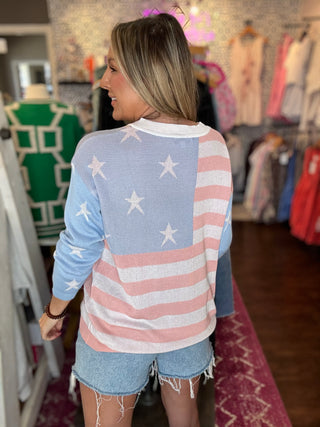 Made In The USA American Flag Sweater