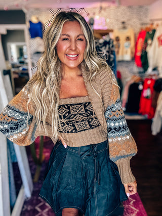 Après Chic Alpine-Knit Shrug and Tube Top Set - Taupe