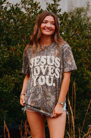 Jesus Loves You Camo Shortsleeve