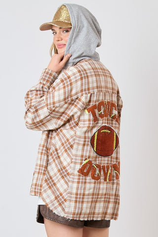 Touchdown Patch Flannel Shacket