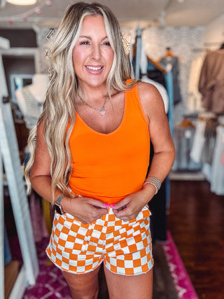 Buttery Soft Orange Reversible Tank Top
