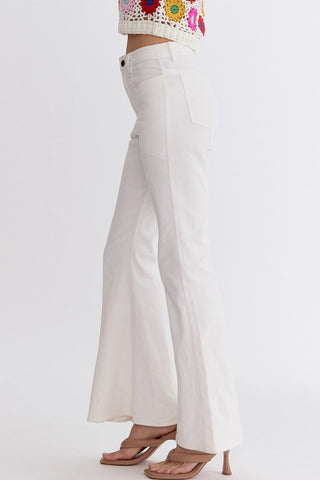 Just What You Need White Denim Flares