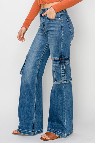 Risen Side Cargo Pocket Wide Jean