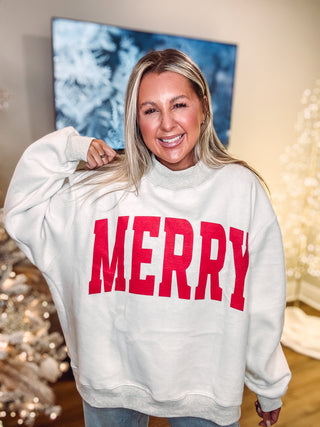 The 'Grinchy & Merry' Reversible Mock Neck Sweatshirt