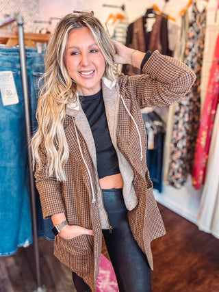 Cozy Chic Detachable-Hoodie Jacket-Caramel