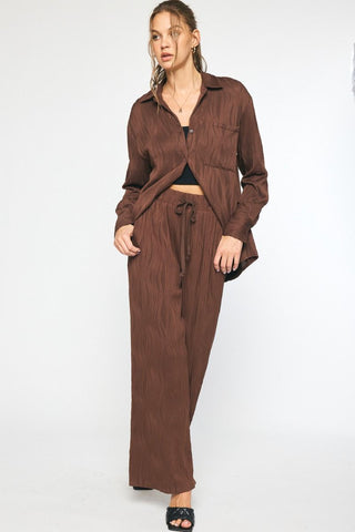 Timelessly Chic Chocolate Brown Textured Set