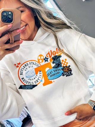 Tennessee® Layer Patch Luxe Crop Hoodie