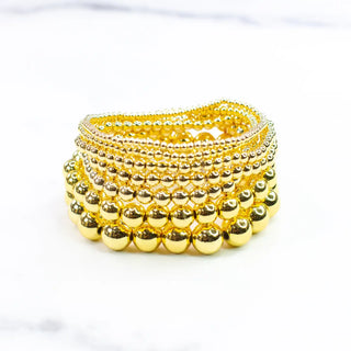 Savvy Bling Gold Filled Beaded Bracelets
