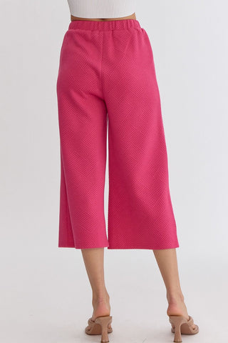 Fuchsia Textured Pants