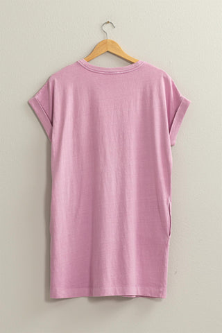 Effortlessly Stylish Pink T-shirt Dress