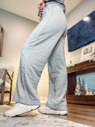 DOORBUSTER High-Waist Drawstring Pintuck Pants-Grey