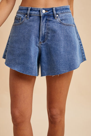 The Everyday Flare Denim Shorts