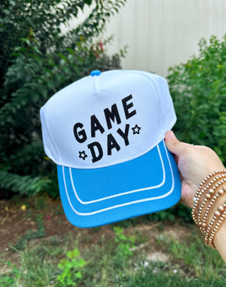 PREORDER Game Day White/Blue Canvas Trucker Hat