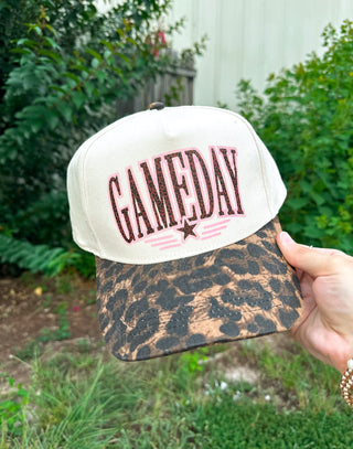 PREORDER Leopard GAMEDAY DARK Washed Leopard Canvas Trucker