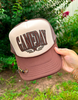 PREORDER Leopard Gameday Tan/ Brown Trucker