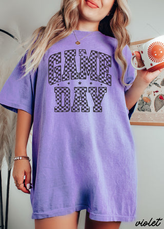 Game Day Checkered Tee *12 Colors (S-3X)