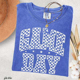 Game Day Checkered Tee *12 Colors (S-3X)