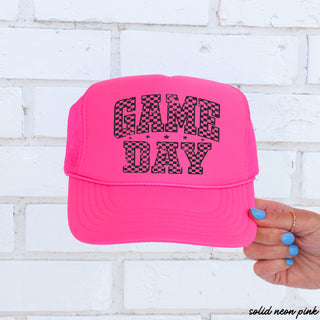 Checkered Game Day Trucker Hat *9 COLORS