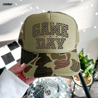 Checkered Game Day Trucker Hat *9 COLORS