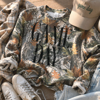 PREORDER Camo Game Day Varsity Sweatshirt *CAMO (S-3X)